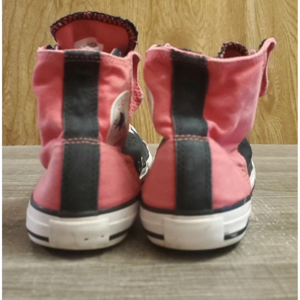 Converse All Star‎ No Time To Lace Sneakers Youth Size 3 Black Pink